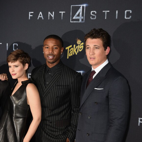 Jamie Bell, Kate Mara, Michael B. Jordan, Miles Teller - Avant-première du film "Les Fant4stiques" à New York, le 4 août 2015.