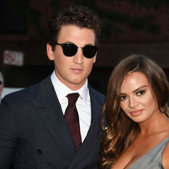 Miles Teller et sa petite-amie Keleigh Sperry - Avant-première du film "Les Fant4stiques" à New York, le 4 août 2015.
