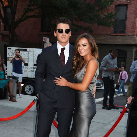 Miles Teller et sa petite-amie Keleigh Sperry - Avant-première du film "Les Fant4stiques" à New York, le 4 août 2015.