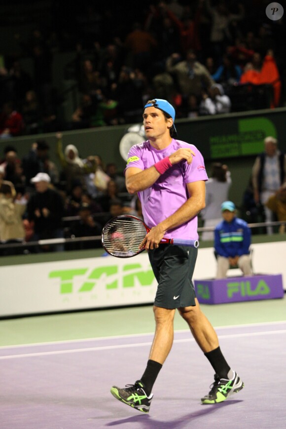 Tommy Haas après sa victoire sur Novak Djokovic au Masters de Miami Masters à Key Biscayne, le 26 mars 2013