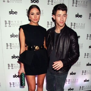 Olivia Culpo et Nick Jonas à la soirée "Hyde Bellagio" à Las Vegas, le 25 avril 2015