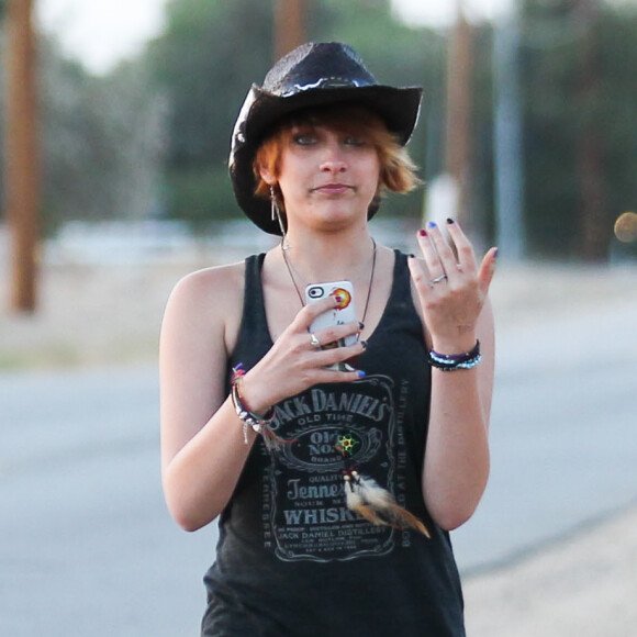 Paris Jackson rend visite à sa mère Debbie Rowe. Los Angeles, le 25 mai 2013