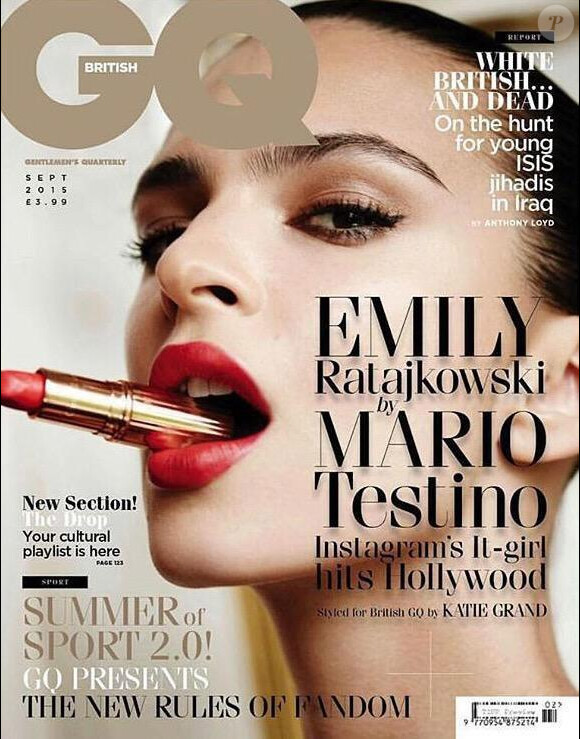 Emily Ratajkowski photographée par Mario Testino pour l'édition british de GQ. Numéro de septembre 2015.
