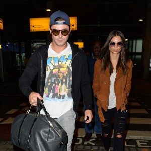 Zac Efron et Emily Ratajkowski à Londres, le 10 août 2015.