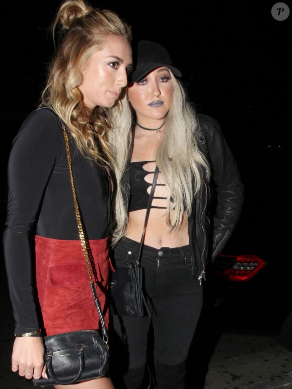 Noah Cyrus - Kylie Jenner fête ses 18 ans avec sa famille et ses amis à West Hollywood, le 9 août 2015.