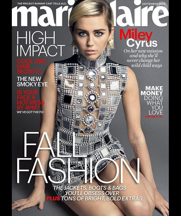 Marie Claire US, édition septembre 2015 avec Miley Cyrus