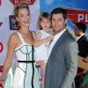 Ashley Scott, son mari Steve Hart et leur fille à la première du film Planes à Los Angeles, le 5 aout 2013