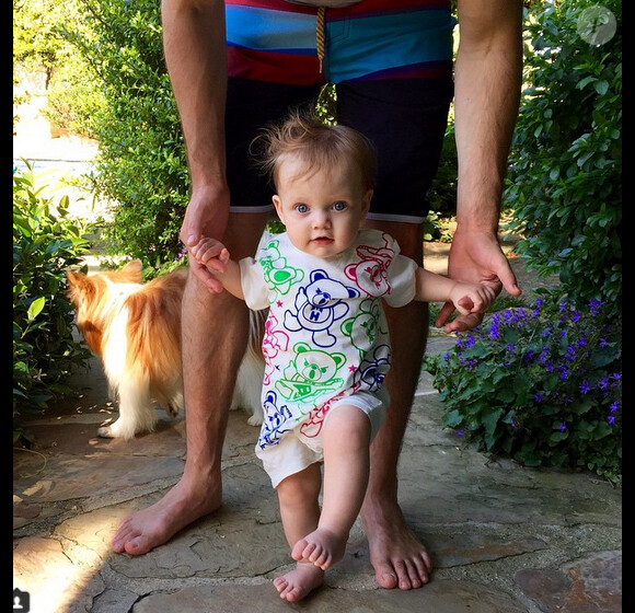Le fiancé de Christina Aguilera, Matt Butler et leur fille Summer Rain / juillet 2015