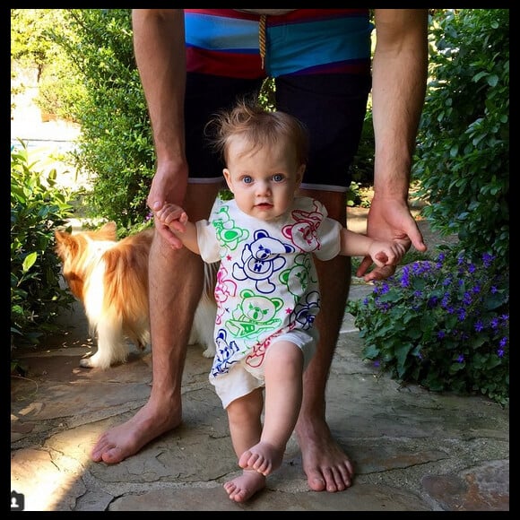 Le fiancé de Christina Aguilera, Matt Butler et leur fille Summer Rain / juillet 2015