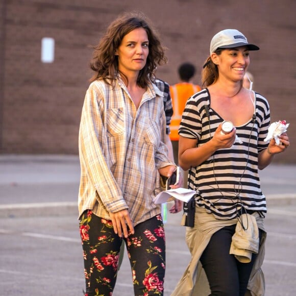 Katie Holmes sur le tournage du film "All We Had" à New York. Le 11 août 2015