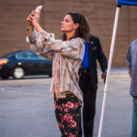 Katie Holmes sur le tournage du film "All We Had" à New York. Le 11 août 2015