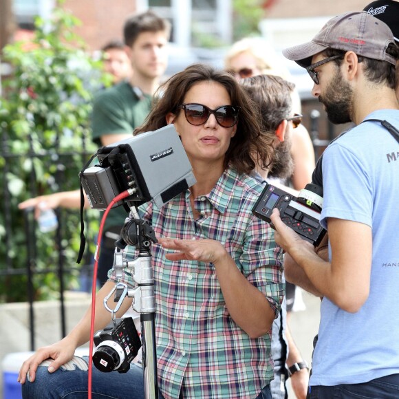 Katie Holmes sur le tournage du film "All We Had" à New York. Le 11 août 2015