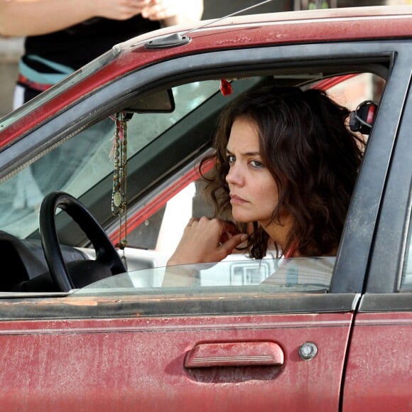 Katie Holmes sur le tournage de "All We Had", à Brooklyn. Le 6 août 2015