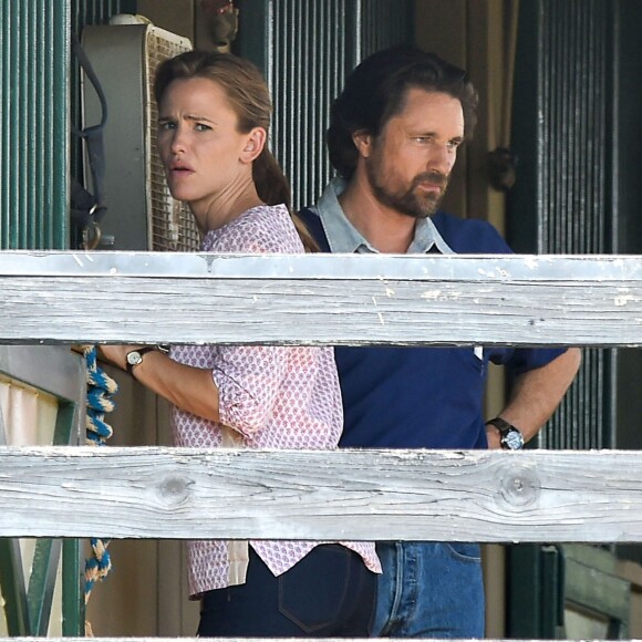 Martin Henderson et Jennifer Garner - Tournage du film "Miracles From Heaven" à Atlanta, le 11 août 2015.