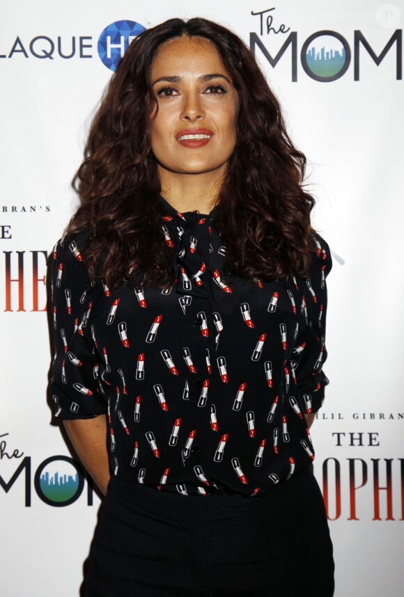 Salma Hayek - Soirée de projection du film "The Prophet" à New York. Le 6 août 2015