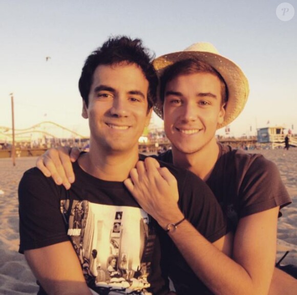 Romain et Alex Goude, photo souvenir postée sur Instagram en août 2015