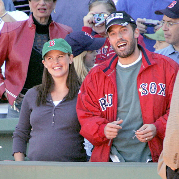 Red Sox et Jennifer Garner au Fenway Park à Boston le 1er octobre 2005.