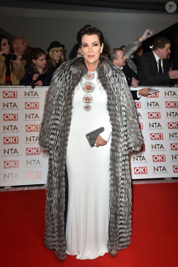 Kris Jenner - Soirée "National Television Award" à Londres le 21 janvier 2015.  