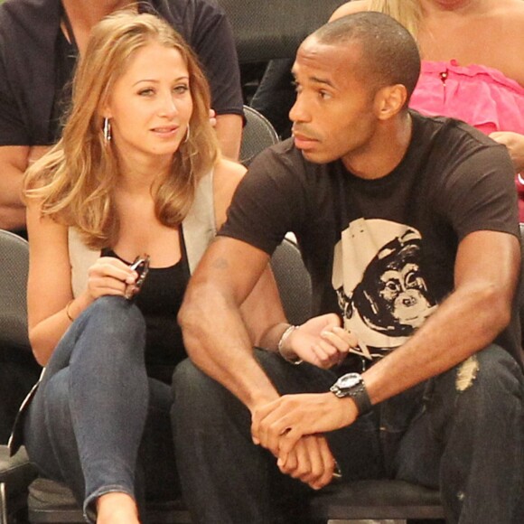 Thierry Henry et sa compagne Andrea à New York, en août 2010. 
