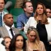 Thierry Henry et sa compagne Andrea Rajacic, enceinte, lors de la finale de Wimbledon le 12 juillet 2015