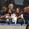 Thierry Henry et sa compagne Andrea Rajacic avec Tony Parker et son épouse Axelle à l'US Open en 2014