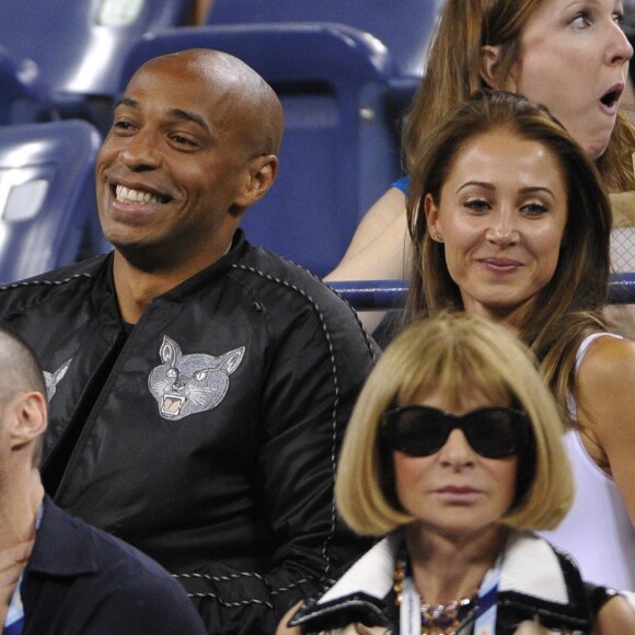 Thierry Henry et Andrea Rajacic lors de l'US Open 2014