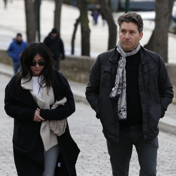 Shannen Doherty et Kurt Iswarienko à Paris, le 23 février 2015.