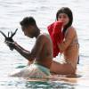 Tyga et Kylie Jenner se baignent à Saint-Barthélemy, le 20 août 2015.