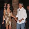 George Clooney et sa femme Amal Alamuddin Clooney - Soirée de lancement de la marque de téquila "Casamigos" à Ibiza, le 23 août 2015.