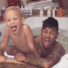 Neymar et son fils Davi Lucca - 2015