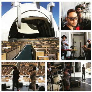 Bobby Brown et Macy Gray avant leur concert au Hollywood Bowl de Los Angeles, le 23 août 2015