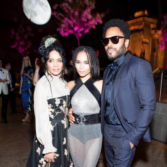 Lenny Kravitz, Zo Kravitz, Lisa Bonet  - Met Gala à New York, le 4 mai 2015
