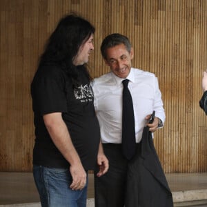 Exclusif - Nicolas Sarkozy à l'hôtel à Sao Paulo le 26 août 2015. L'ancien président enchaîne les rendez-vous.
