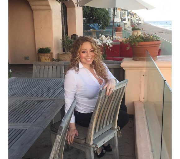 Mariah Carey à Malibu / photo postée sur le compte Instagram de la chanteuse.
