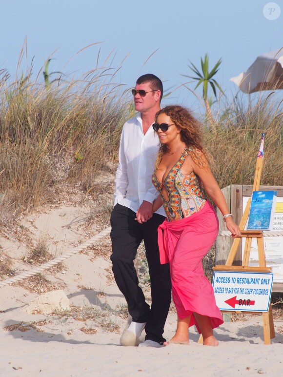 Mariah Carey et son compagnon James Packer en vacances à Formentera en Espagne le 1er juillet 2015.