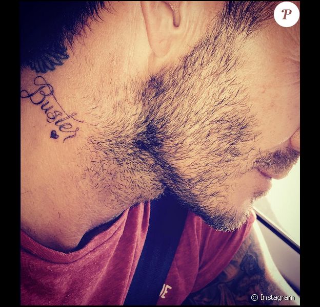 "Buster", tatouage de David Beckham d&eacute;di&eacute; &agrave; son fils Brooklyn - ao&ucirc;t 2015