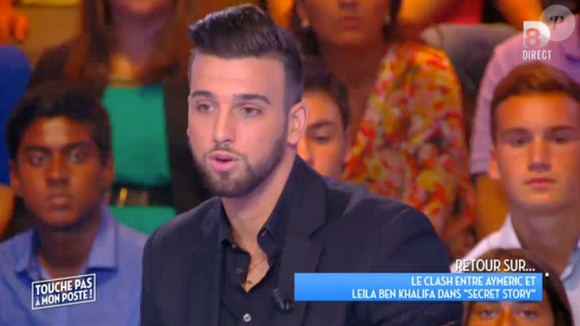 Aymeric, invité dans Touche pas à mon poste sur D8, le mardi 1er septembre 2015.