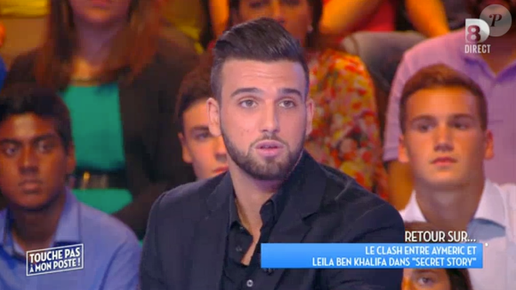 Aymeric, invité dans Touche pas à mon poste sur D8, le mardi 1er septembre 2015.