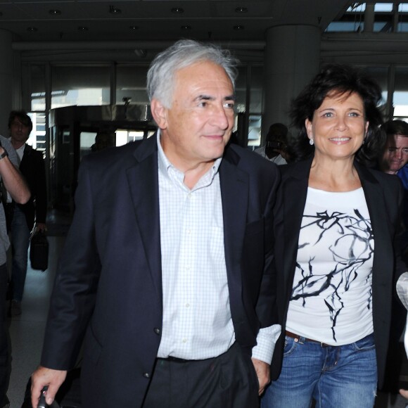 Dominique Strauss-Kahn et son épouse Anne Sinclair à Tribeca à New York, le 3 septembre 2011