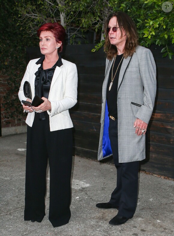 Sharon Osbourne et son mari Ozzy Osbourne - Arrivées au 15ème anniversaire de A-List à Los Angeles le 1er septembre 2015.