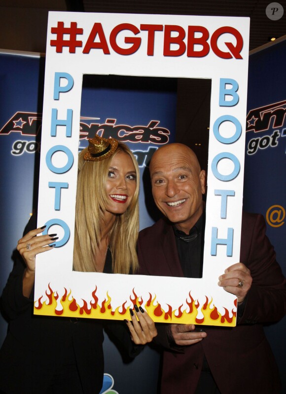 Heidi Klum, Howie Mandel - Soirée de l'émission "America's Got Talent" Saison 10 et évènement BBQ à New York, le 2 septembre 2015.  Celebrities at the 'America's Got Talent' Season 10 Live Viewing Party and BBQ event in New York City, New York on September 2, 2015.02/09/2015 - New York