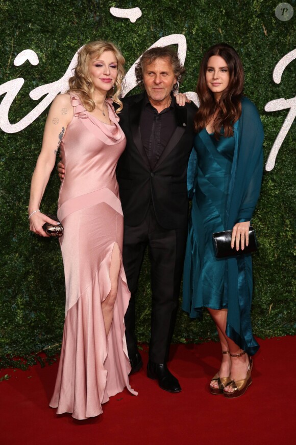 Courtney Love, Renzo Rosso, Lana Del Rey - Soirée des "British Fashion Awards" à Londres. Le 1er décembre 2014