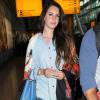 Lana Del Rey arrive à l'aéroport de Heathrow à Londres le 12 juin 2014