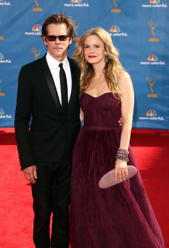 Kevin Bacon, sa femme Kyra Sedgwick - Soirée des Emmy Awards le 29 août 2010