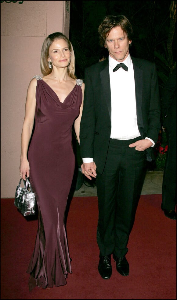 Kevin Bacon, sa femme Kyra Sedgwick - Soirée Music Legend Clive Davis à Beverly Hills, le 12 mai 2005