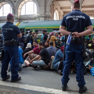 Déferlente de réfugiés en gare de Budapest en direction de l'Allemagne le 3 septembre 2015. 03/09/2015 - Budapest