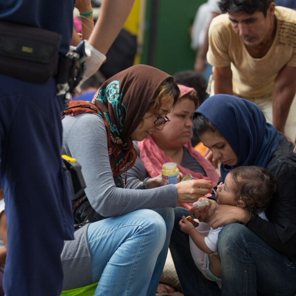 Déferlente de réfugiés en gare de Budapest en direction de l'Allemagne le 3 septembre 2015. 03/09/2015 - Budapest