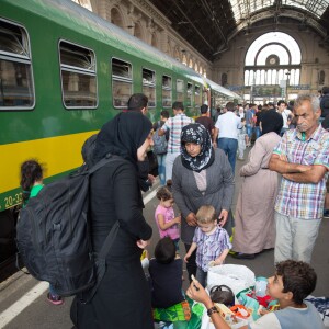 Déferlente de réfugiés en gare de Budapest en direction de l'Allemagne le 3 septembre 2015. 03/09/2015 - Budapest