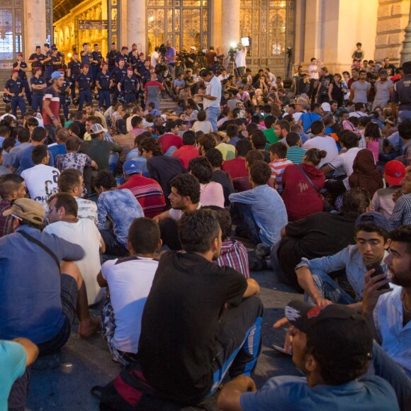 La gare de Budapest ressemble à un immense camps de réfugiés depuis sa fermeture par les autorités le 2 septembre 2015. 02/09/2015 - Budapest