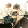 Hermes et Helena les deux enfants de Kelly Rutherford / photo postée sur le compte Instagram de l'actrice.